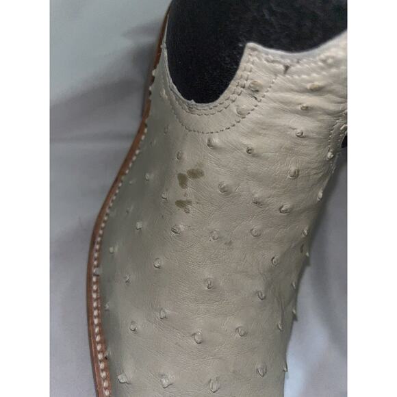 Cowboy Rodeo Boots‎ Exotic Leather White Genuine Ostrich Skin Women’s Sz 8.5 main image 7